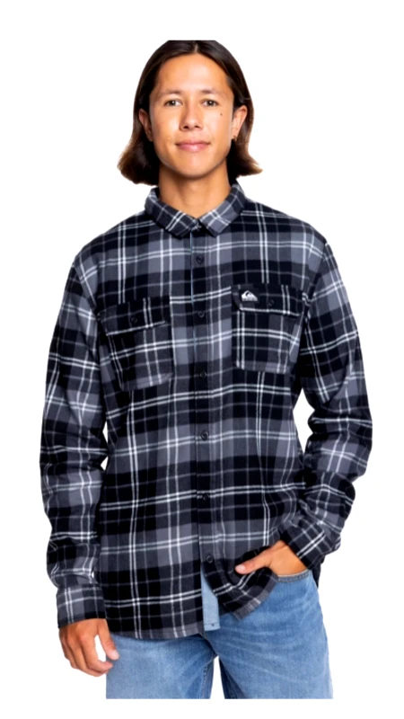 Quiksilver Quiksilver Ανδρικό Μακρυμάνικο Καρό Πουκάμισο Cantwell EQYWT04587-KVJ1 Μαύρο