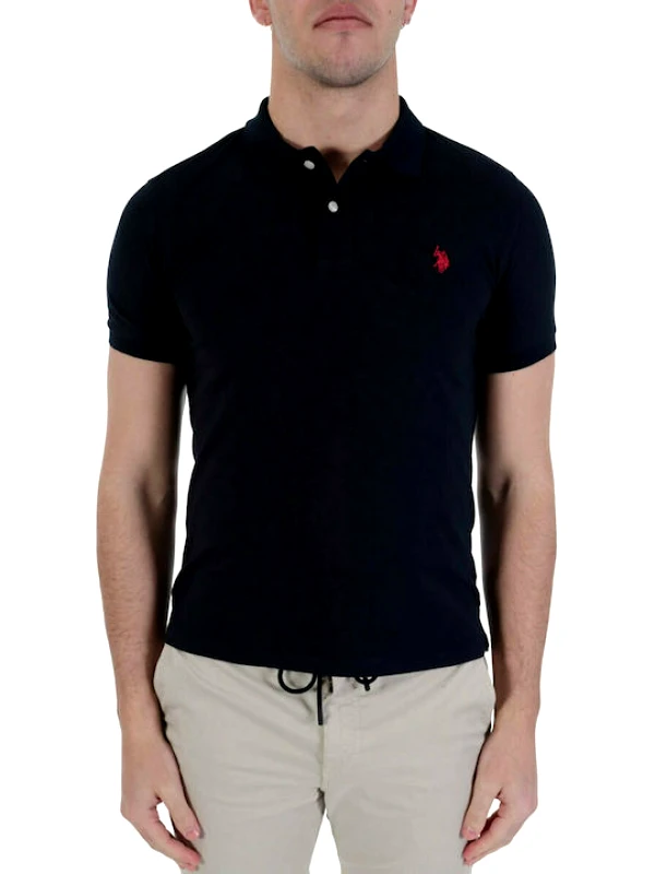 U.S. Polo ASSN. U.S. Polo Assn. Ανδρική Μπλούζα Polo King Κοντομάνικη 6142341029-179 Μπλε