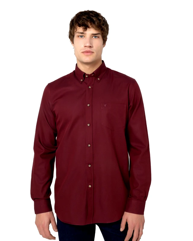 The Bostonians The Bostonians Ανδρικό Πουκάμισο Regular fit 3AAP1680-B154BU Μπορντώ