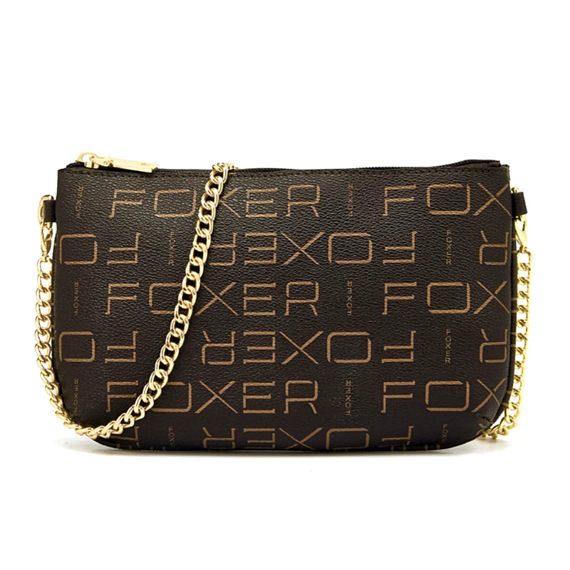 foxer Γυναικεία Τσάντα PVC Χιαστί Foxer 9140097F καφέ