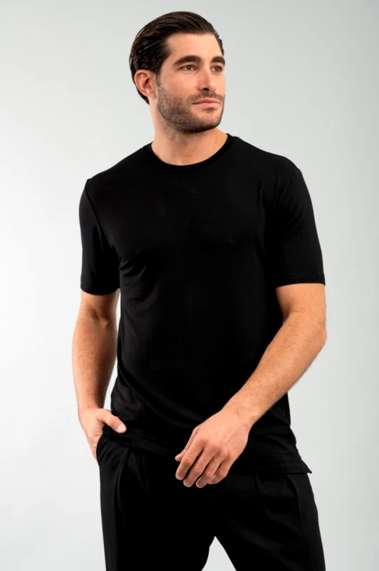Vittorio Vittorio Ανδρική Μπλούζα T-Shirt 200-2324-003 Μαύρο