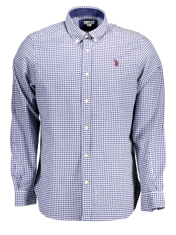 U.S. Polo ASSN. U.S. Polo Assn. Ανδρικό Πουκάμισο Μακρυμάνικo Καρό 6711553304-870 Μπλε