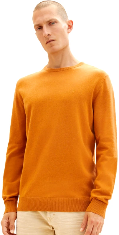 Tom Tailor Tom Tailor Ανδρικό Πουλόβερ BASIC CREW Neck Sweater 1027661-27682 Μουσταρδί