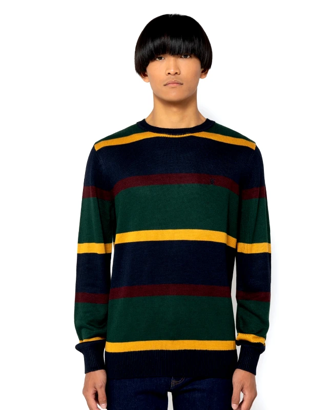 The Bostonians The Bostonians Ανδρικό Πουλόβερ Classic Crew Neck 3MR4322-B166NV Μπλέ
