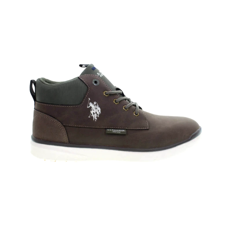 U.S. Polo ASSN. U.S. Polo Assn. Ανδρικά Δερμάτινα Μποτάκια YGOR008-DBR003 Καφέ