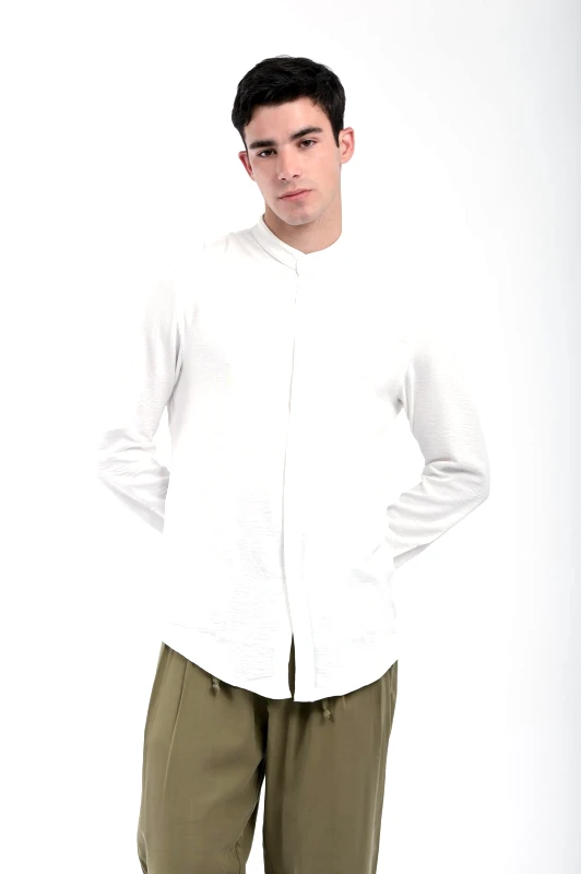 Vittorio Vittorio Ποuκάμισο Μακρυμάνικο Μάο 800-23-6000 Off White