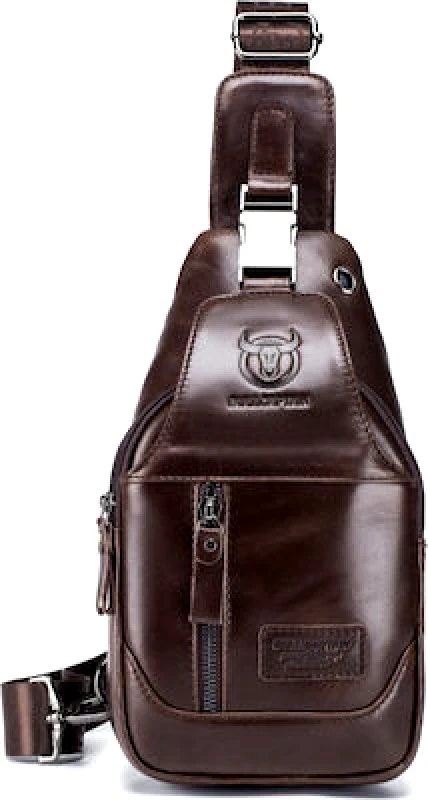 Bull Captain Δερμάτινο τσαντάκι body Bull Captain XB 095 Καφέ