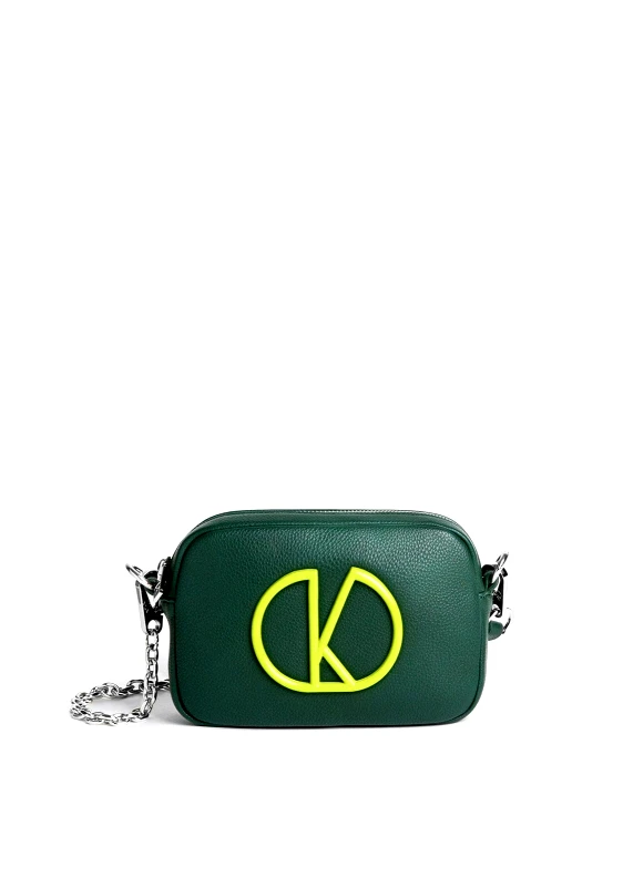 Kalk Γυναικεία Τσάντα Χιαστί Kalk KLABAG12-0192 Πράσινο