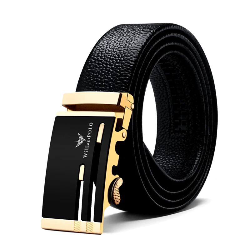 William Polo Ανδρική Ζώνη Δερμάτινη William Polo 18201 Golden