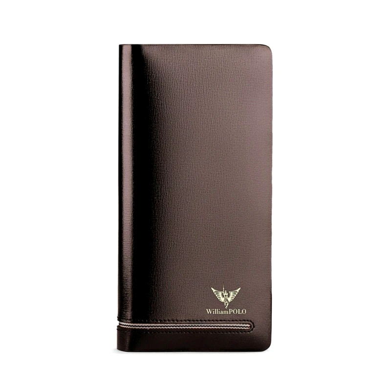 William Polo Δερμάτινο Ανδρικό πορτοφόλι William Polo 219 brown