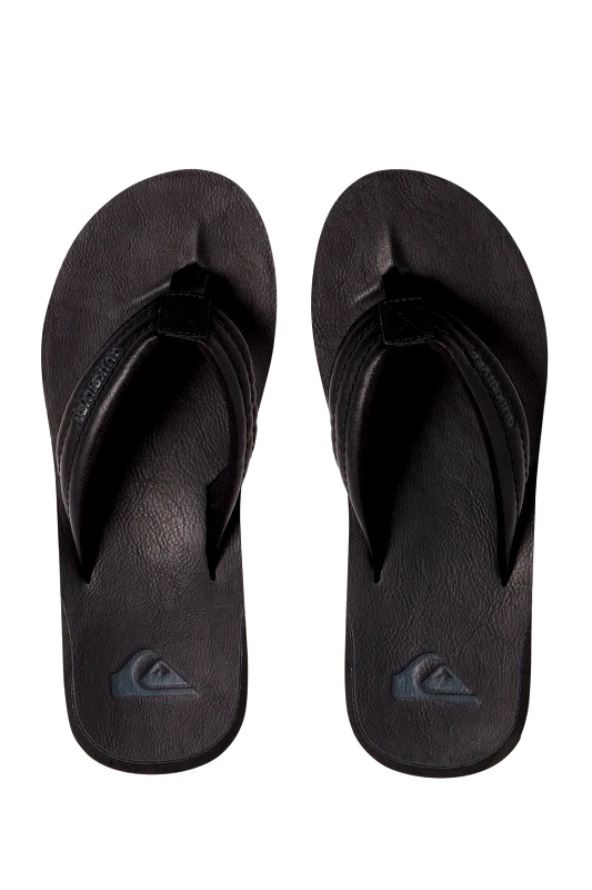Quiksilver Quiksilver Carver Nubuck Ανδρικές Δερμάτινες Σαγιονάρες AQYL100623-SBKM Μαύρο