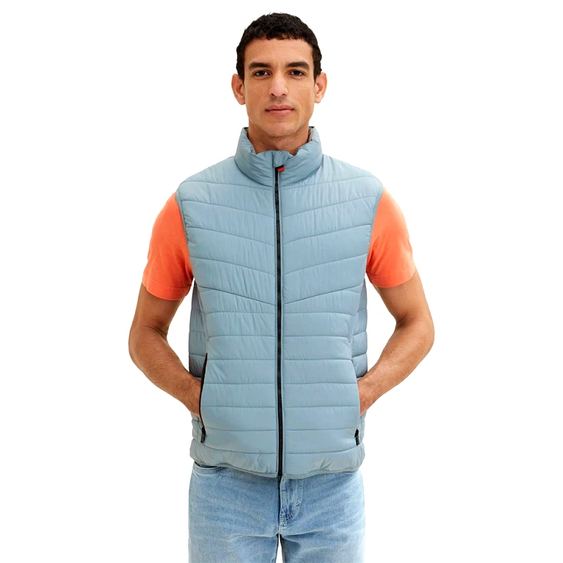 Tom Tailor Tom Tailor Ανδρικό Γιλέκο Lightweight 1034034-27475 Grey Mint