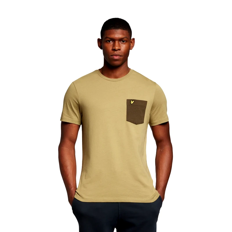 Lyle and Scott Lyle and Scott Ανδρικό Contrast Pocket T-shirt TS831V0G-W850 Χακί