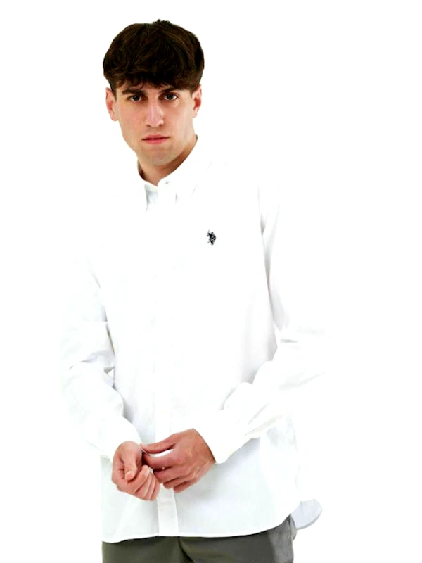 U.S. Polo ASSN. U.S. Polo Assn. Ανδρικό Πουκάμισο 6711751371-100 Λευκό
