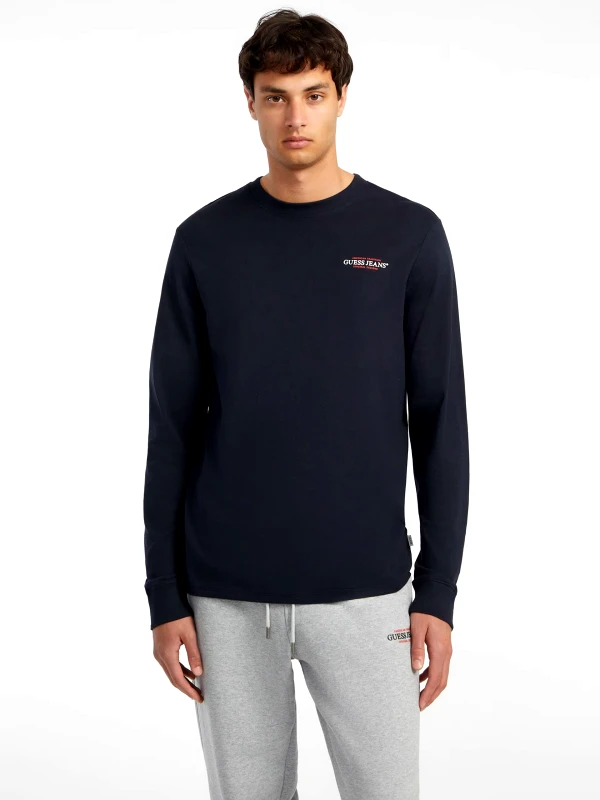 Guess Guess Jeans Ανδρικό Μακρυμάνικο T-Shirt M4YI54K8HM0-A71W Μπλε