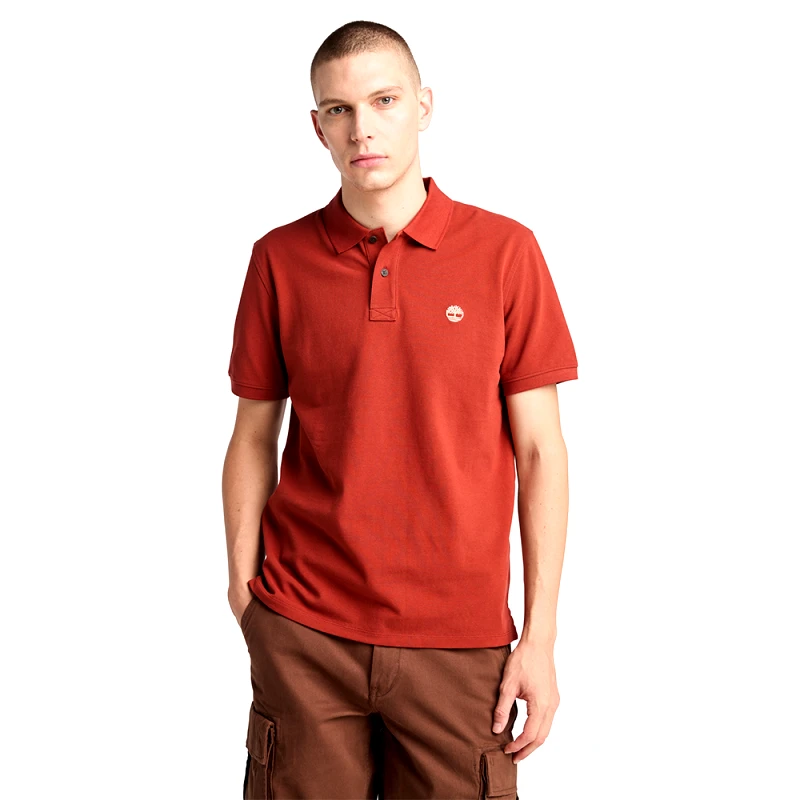 Timberland Timberland Ανδρική Μπλούζα SS Millers River Pique Polo TB0A6VDP-EOD Κεραμμυδί