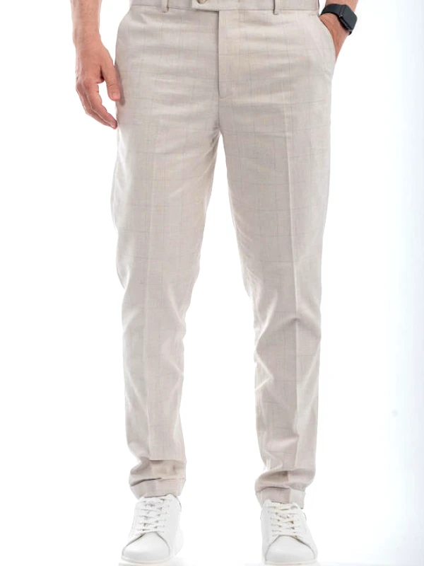 Vittorio Ανδρικό Λινό Παντελόνι Vittorio 500-22-CORSO Μπεζ