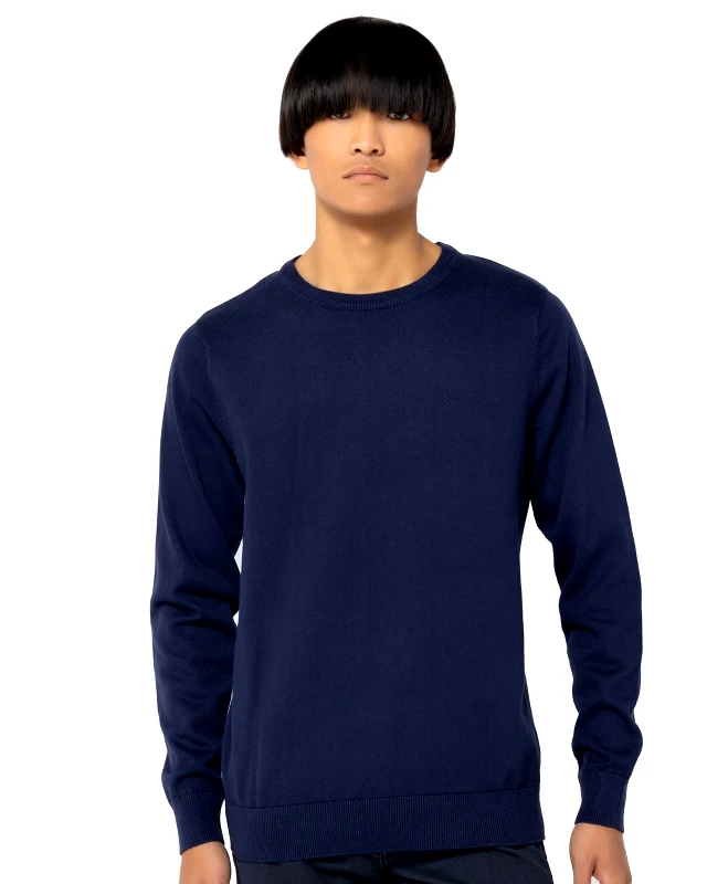 The Bostonians The Bostonians Ανδρικό Πουλόβερ Classic Crew Neck Jumper 3MO1009-B525IN Ραφ