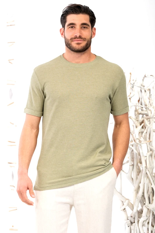 Vittorio Vittorio Ανδρική Μπλούζα Vittorio 200-25-023 Olive Πράσινο