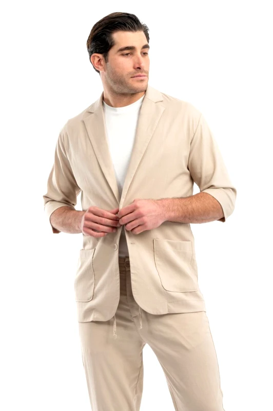 Vittorio Ανδρικό Πουκάμισο Overshirt Vittorio 300-23-SANTO Beige