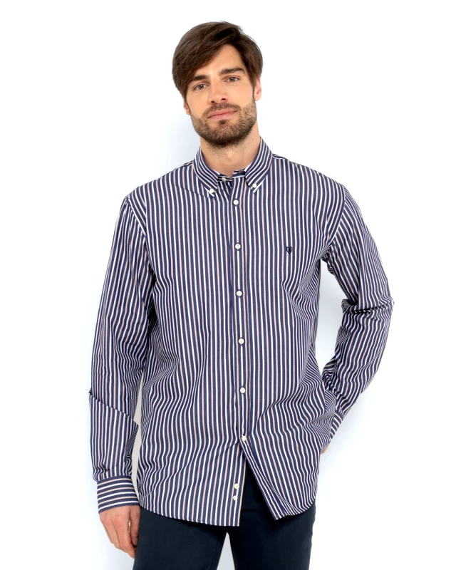 The Bostonians The Bostonians Ανδρικό Πουκάμισο Acorn Ποπλίνα 3AAS4774|B166BL Μπλε