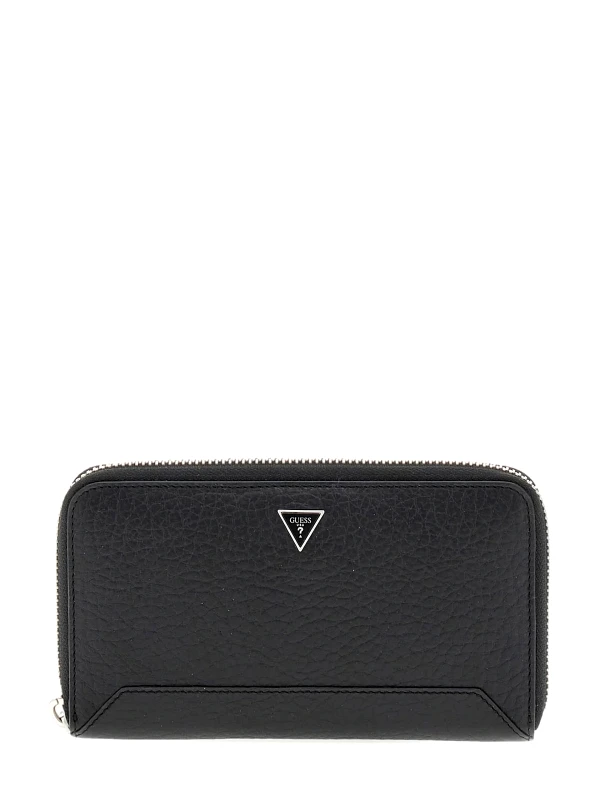 Guess Guess Ανδρικό Πορτοφόλι Barcelona Sl Billfold Zip Around SMBAGRLEA28-BLA Μαύρο