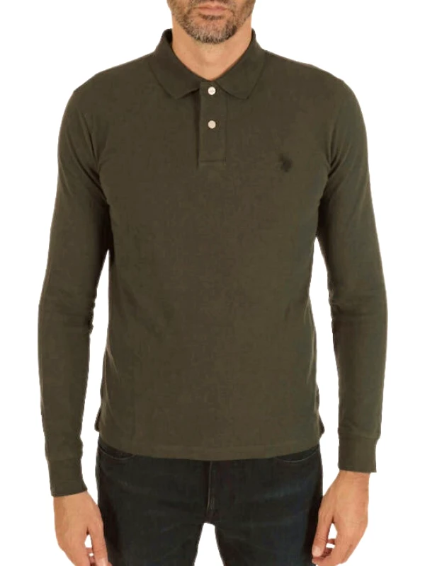 U.S. Polo ASSN. U.S. Polo Assn. Ανδρική Μπλούζα Μακρυμάνικη Polo 6670949785-146 Χακί