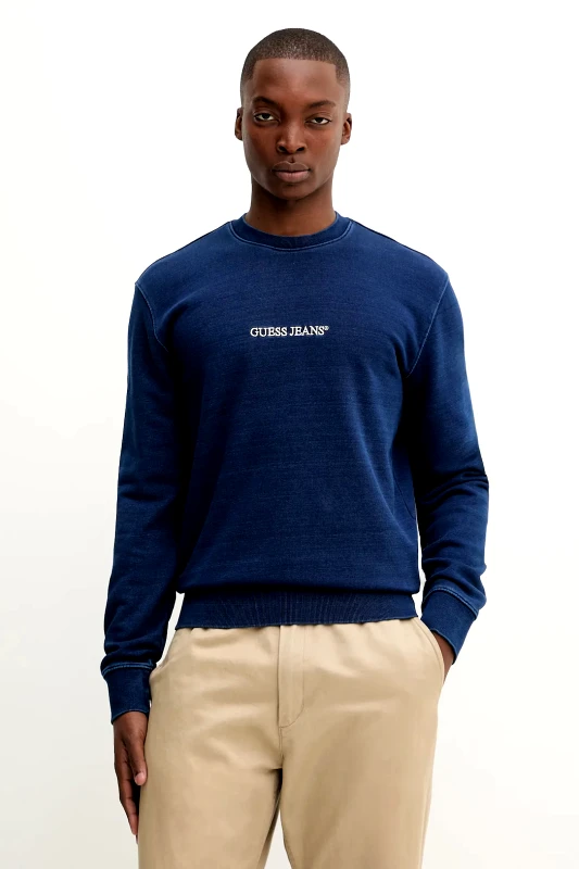 Guess Guess Jeans Ανδρικό Φούτερ Λαιμόκοψη M4YQ17K9V31-BL1N Μπλε