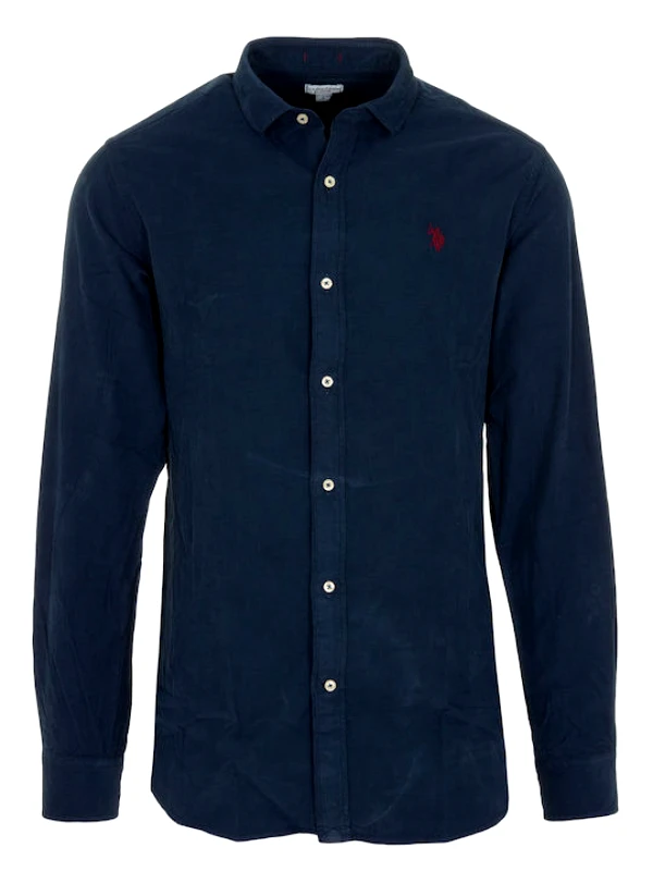 U.S. Polo ASSN. U.S. Polo Assn. Ανδρικό Πουκάμισο Κοτλέ 6709653348-479 Μπλέ Σκούρο