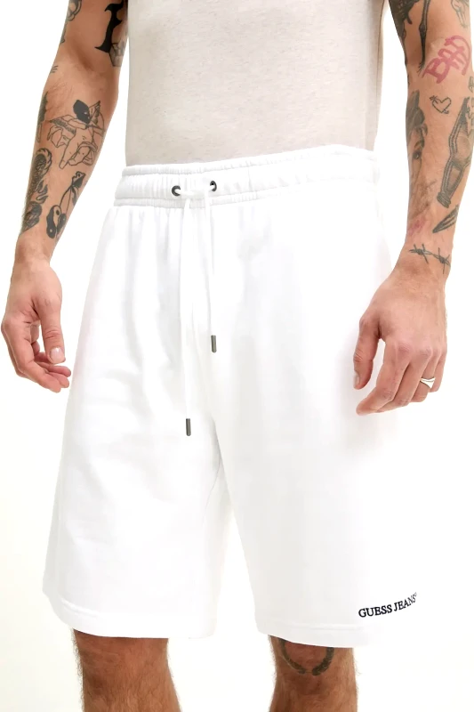 Guess Guess Ανδρική Βερμούδα Φούτερ M5GD49KCPR1-G011 Λευκό