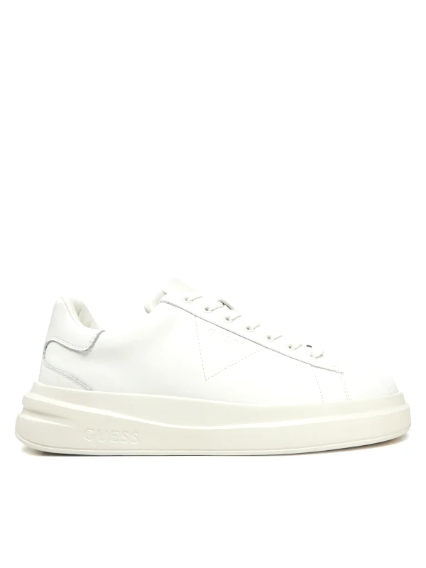 Guess Guess Ανδρικό Δερμάτινο Παπούτσι Elba FMJLBALEA12 White Λευκό