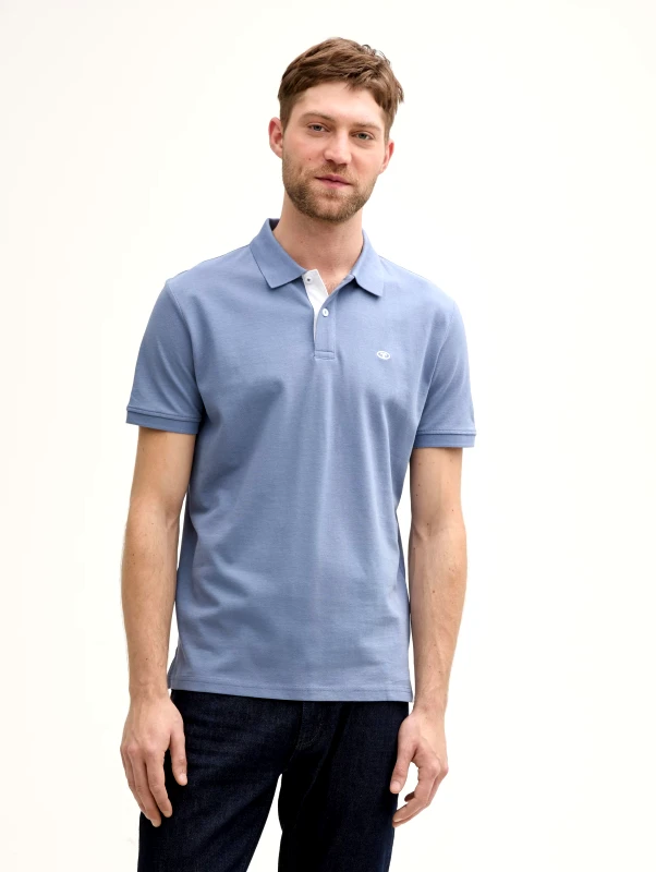 Tom Tailor Ανδρική Μπλούζα Polo Κοντομάνικη Tom Tailor 1031006-37533 Σιέλ