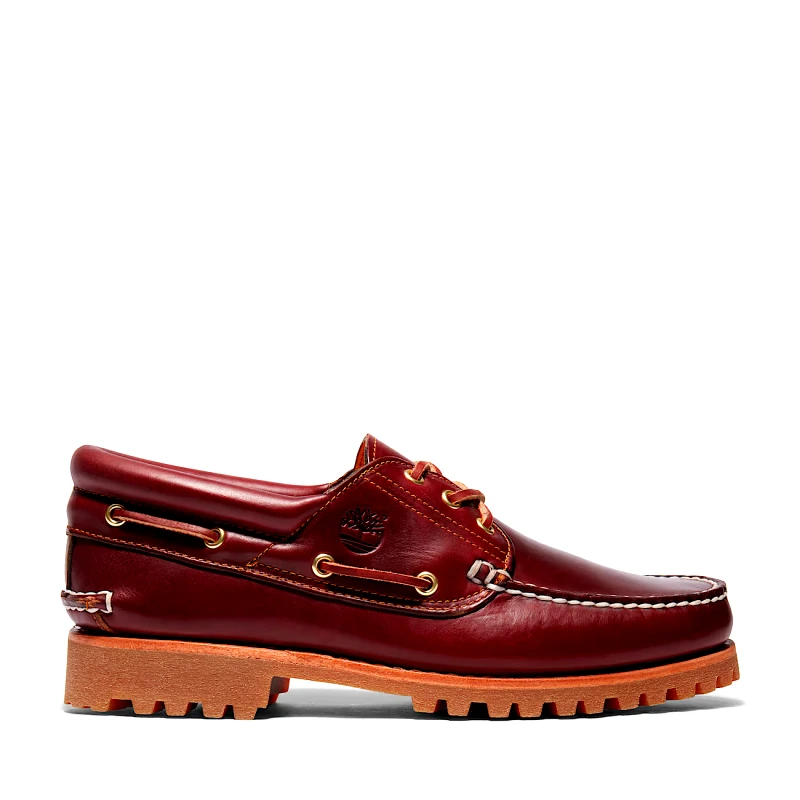 Timberland Timberland Ανδρικά Παπούτσια Δερμάτινα Authentic 3-Eye Boat Shoe TB050009648 Μπορντό