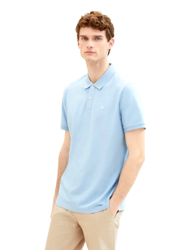 Tom Tailor Ανδρική Μπλούζα Polo Κοντομάνικη Tom Tailor 1031006-32245 Σιέλ