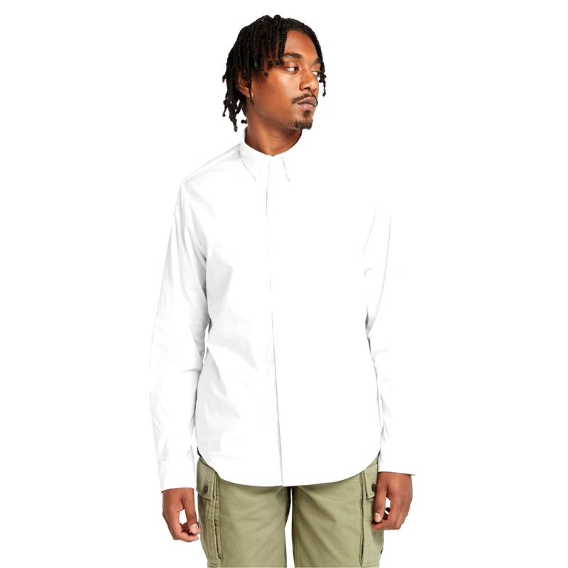 Timberland Timberland Ανδρικό Πουκάμισο Μακρυμάνικo Pop Solid Shirt TB0A6GRH-100 Λευκό