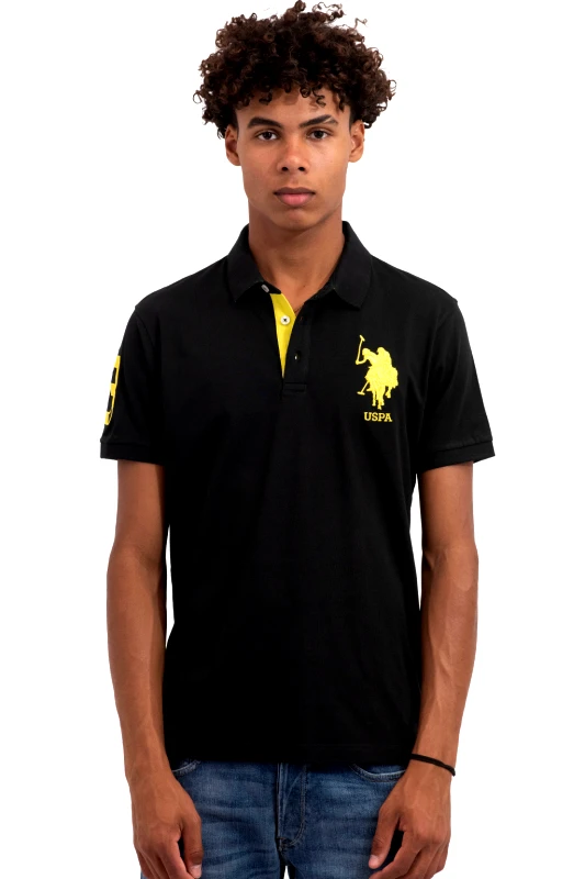 U.S. Polo ASSN. U.S. Polo Assn. Ανδρική Μπλούζα Polo Kory 6143241029-199 Μαύρο