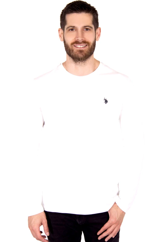 U.S. Polo ASSN. Us Polo Assn. Ανδρικό T-Shirt Μακρυμάνικο Will US40 168 003-101 Λευκό