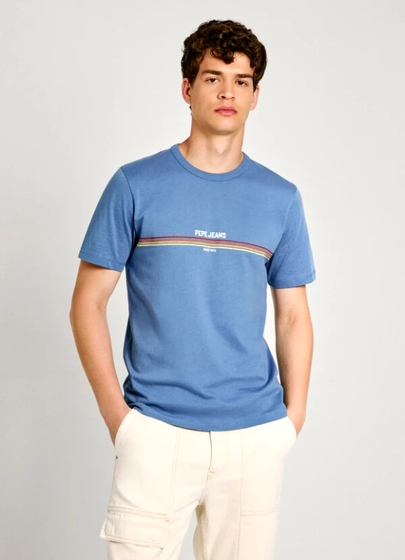 Pepe Jeans Pepe Jeans Adur Ανδρικό T-shirt PM509427-553 Μπλε