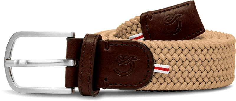 La Boucle Ανδρική Ζώνη Πλεκτή La Boucle Dubai B10-100535 Μπεζ