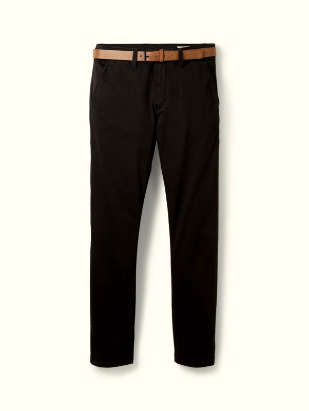 Tom Tailor Tom Tailor Ανδρικό Παντελόνι Travis Slim Chinos With a Belt 1043719-29999 Μαύρο