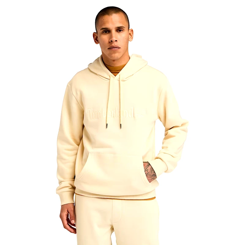 Timberland Timberland Ανδρικό Φούτερ Με Κουκούλα Embroidery Tonal Hoodie TB0A6VFJEFL Μπεζ
