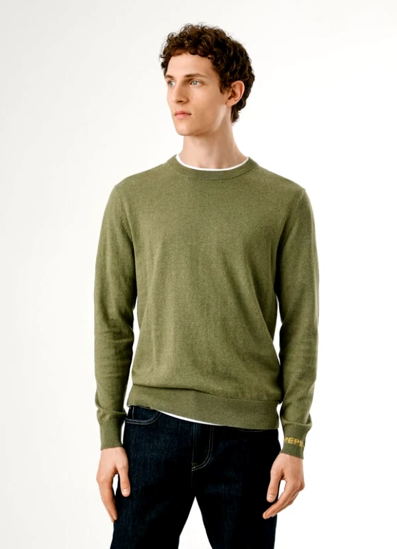 Pepe Jeans Pepe Jeans Ανδρικό Πλεκτό Λαιμόκοψη Andre Crew Neck PM7000013-679 Πράσινο
