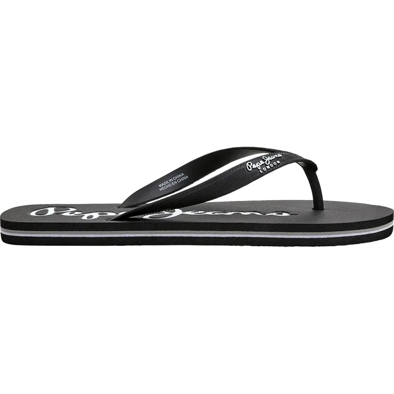Pepe Jeans Pepe Jeans Ανδρικές Σαγιονάρες Bay Beach Basic PMS70128-999 Μαύρο
