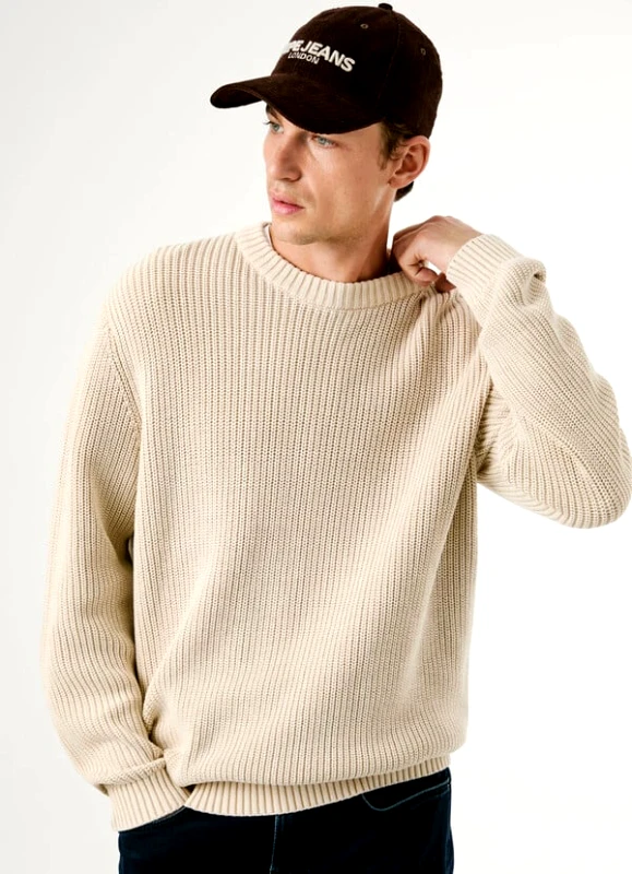 Pepe Jeans Pepe Jeans Ανδρικό Πλεκτό Λαιμόκοψη Parker Crew PM7000022-839 Εκρού