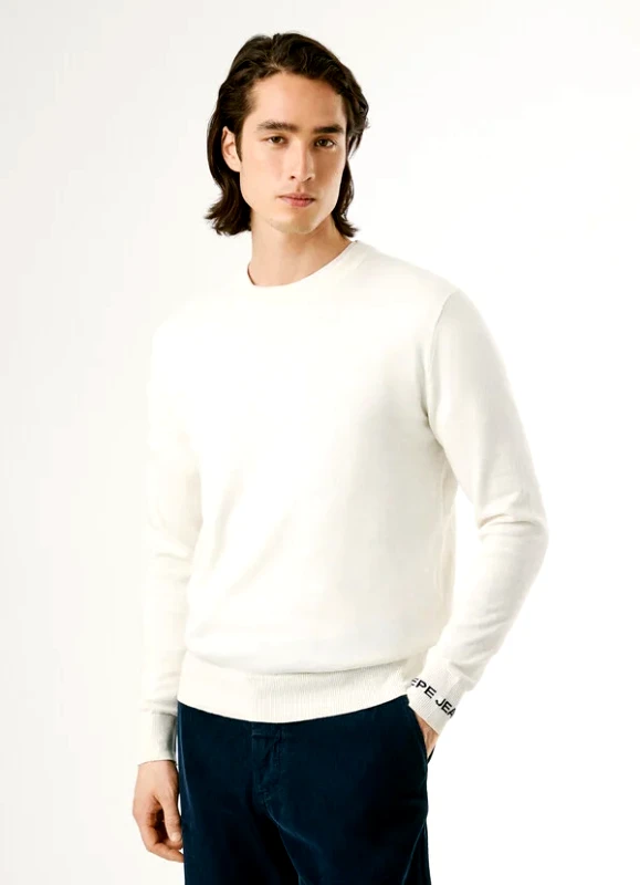 Pepe Jeans Pepe Jeans Ανδρικό Πλεκτό Λαιμόκοψη Andre Crew Neck PM7000013-804 Εκρού