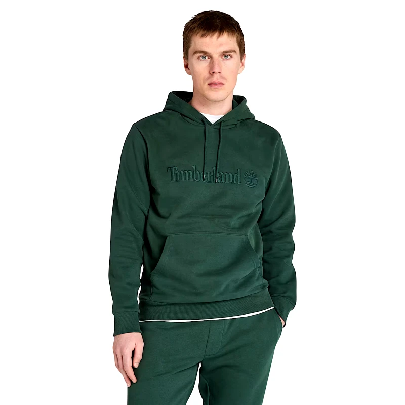 Timberland Timberland Ανδρικό Φούτερ Με Κουκούλα Embroidery Tonal Hoodie TB0A6VFJ317 Πράσινο