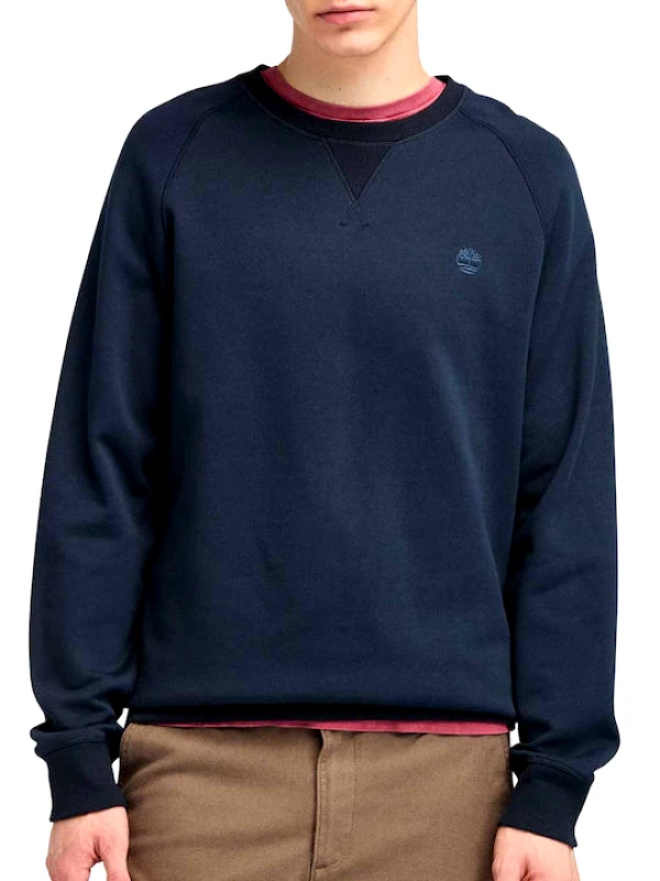 Timberland Timberland Ανδρικό Φούτερ LS Exeter River Basic Brushed Back Crew Sweatshirt TB0A2BNKZ02 Μπλε