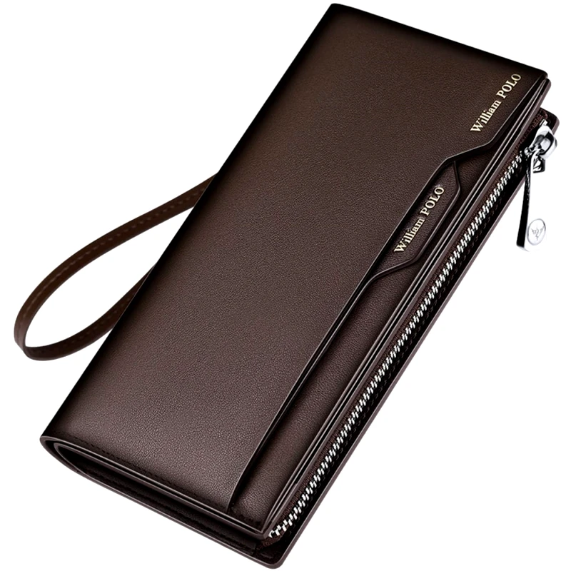 William Polo Δερμάτινο Ανδρικό πορτοφόλι William Polo 191469 brown