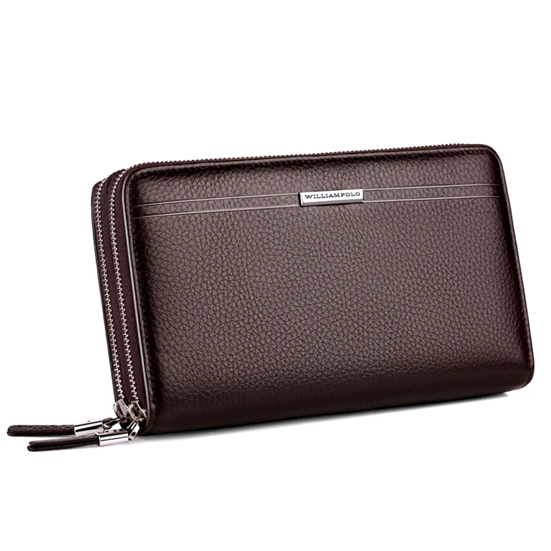 William Polo Δερμάτινο Ανδρικό πορτοφόλι William Polo 163(LARGE) brown