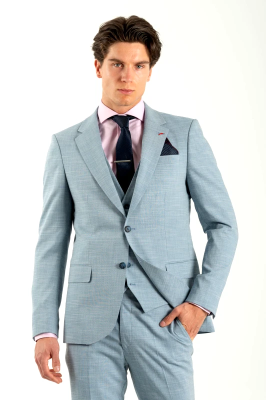 Vittorio Vittorio Ανδρικό Κοστούμι 100-25-ROMA Light Blue Γαλάζιο